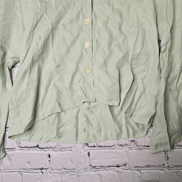 Sancia Australia Annika Blouse Button Accent Green New Size Medium - Picture 3 of 11